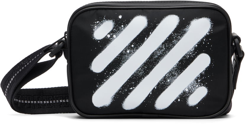 Taška cez rameno Off-White Diagonal Spray Camera Bag Čierna | OMNQ099F25FAB0011001