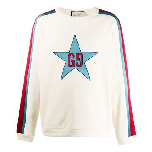 Sveter Gucci Star Appliquéd Sweatshirt Biela | 576065-XJBBQ-9761, 0
