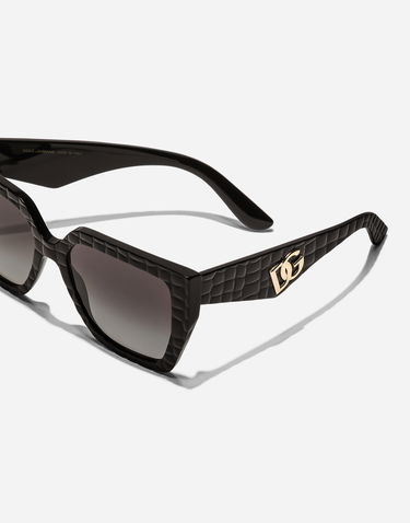 Slnečné okuliare Dolce & Gabbana Crossed Sunglasses Texture Cocco Onesize Čierna | VG4438VP88G9V000, 3
