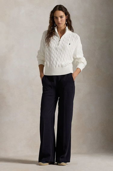 Sveter Polo by Ralph Lauren Polo Ralph Lauren Cable-Knit Quarter-Zip Sweater Biela | 211963467, 2