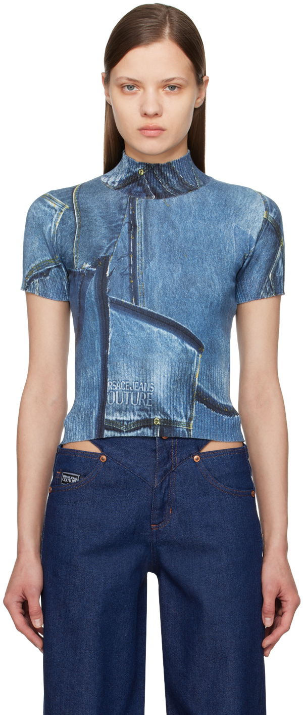 Couture Indigo Trompe L'œil T-Shirt