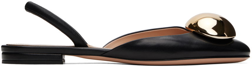 Starostlivosť o obuv Gianvito Rossi Gianvito Rossi Sphera Slingback Ballerina Flats Čierna | G93035.05RIC.NXF, 0