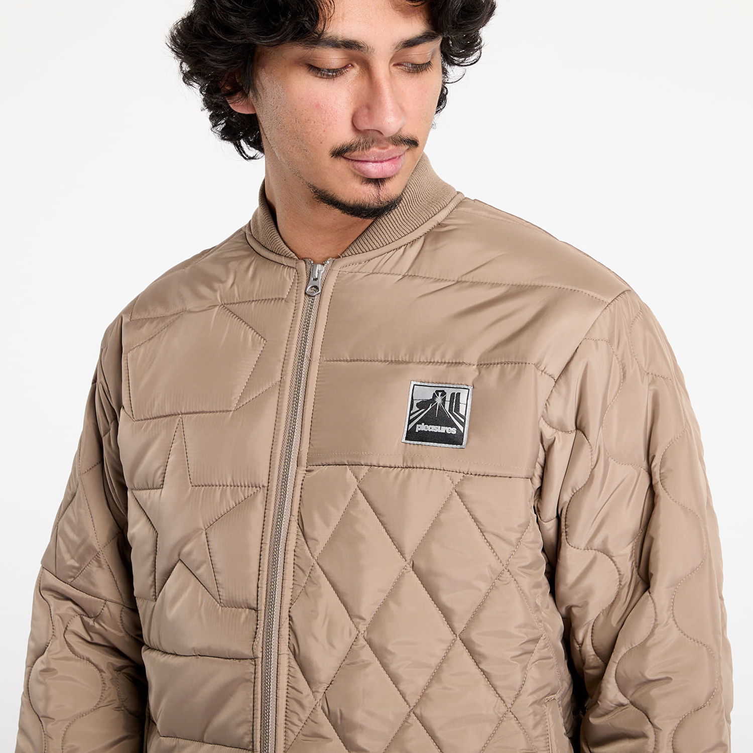 Bomber bunda Pleasures Stonehenge Quilted Jacket Béžová | P24W016 BROWN, 1