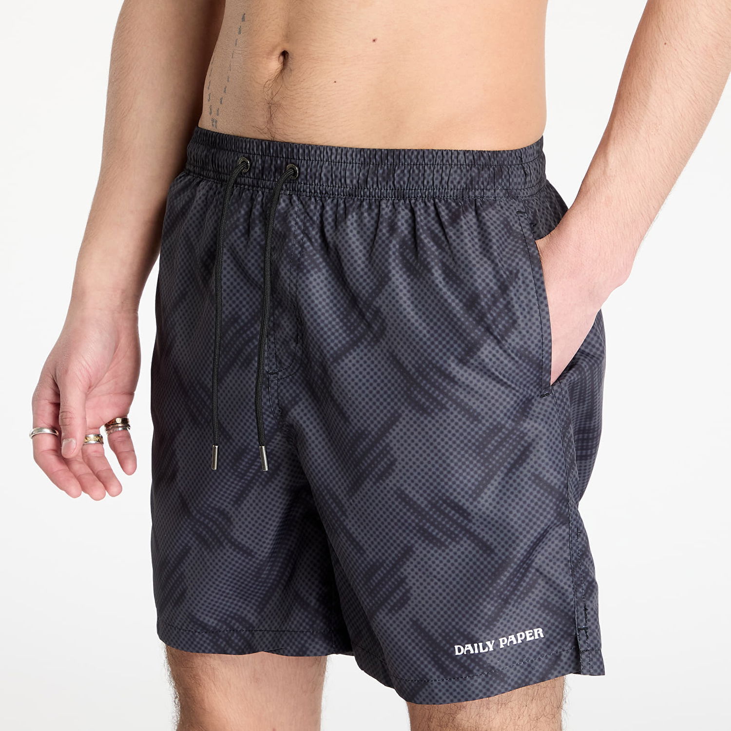 Plavky DAILY PAPER Daily Paper Dotted Monogram Swim Shorts Čierna | 2511159, 1