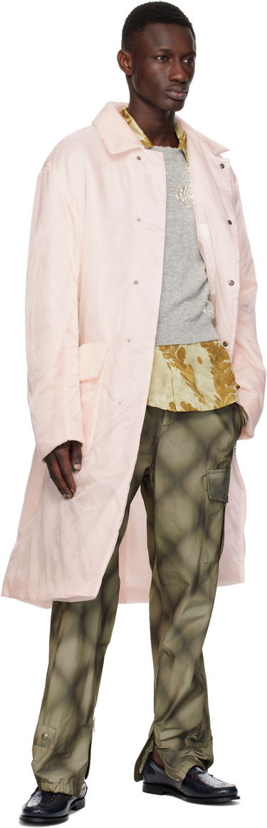 Prešívaná bunda Dries Van Noten Dries Van Noten Loose Fit Mac Coat Ružová | 251-020222-1256, 3