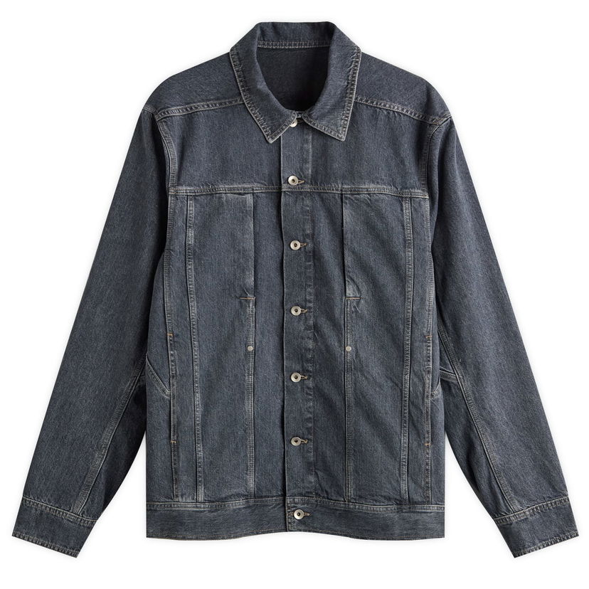 Bunda Rick Owens DRKSHDW Denim Overshirt, Size Large Modrá | DU02E7752-DGY-58