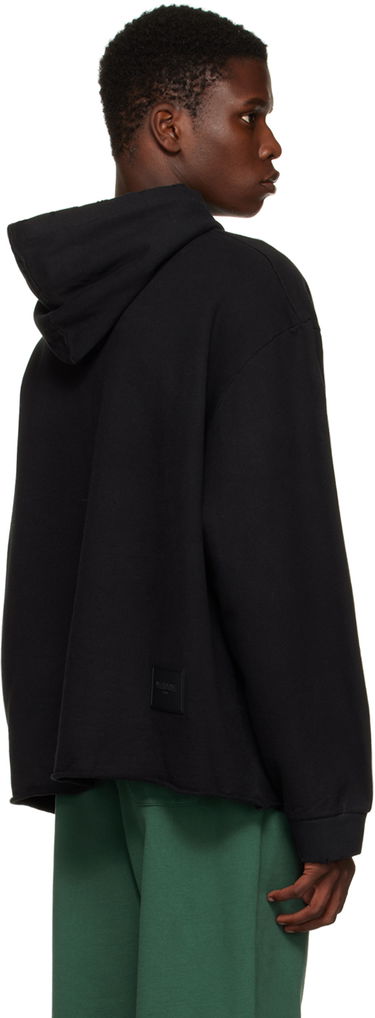 Mikina We11done Distressed Hoodie Čierna | WD-TH3-22-716-U-BK, 2