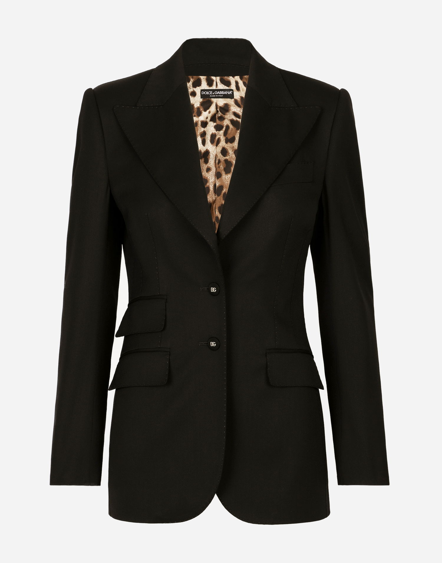 Bunda Dolce & Gabbana Dolce & Gabbana Gabardine Turlington Jacket with Top-Stitching Čierna | F29Z8TGDCL0N0000, 0
