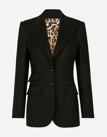 Bunda Dolce & Gabbana Dolce & Gabbana Gabardine Turlington Jacket with Top-Stitching Čierna | F29Z8TGDCL0N0000, 0