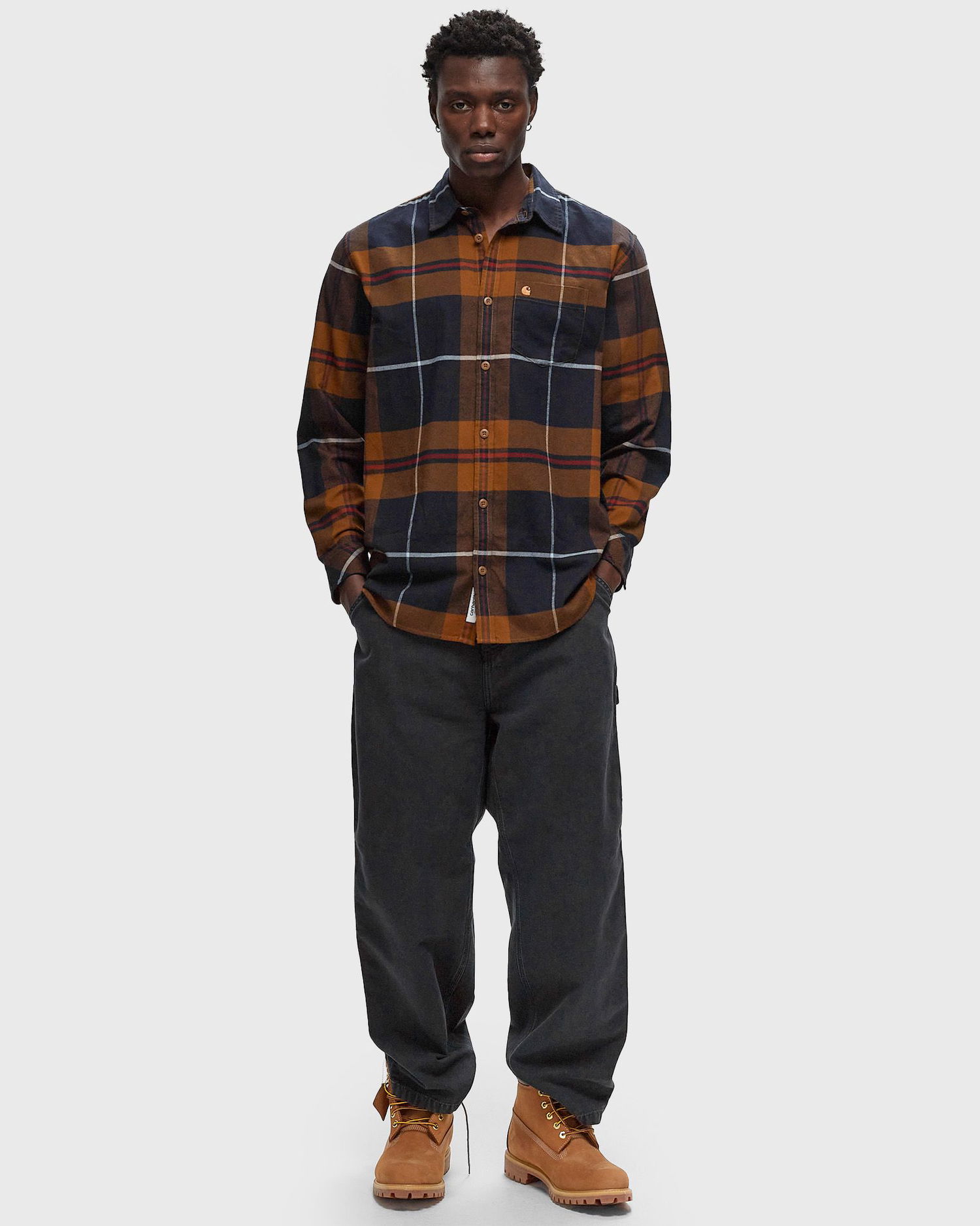 Košeľa Carhartt WIP Garnett Shirt Long Sleeve Patterned Modrá | I033819-2VR.XX, 1