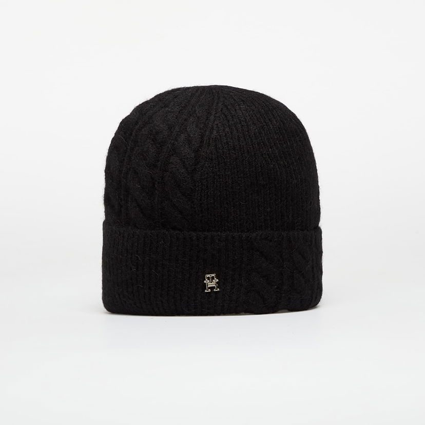 Kulicha Tommy Hilfiger Tommy Hilfiger Elevated Chic Fluffy Beanie Čierna | AW0AW17784 BDS