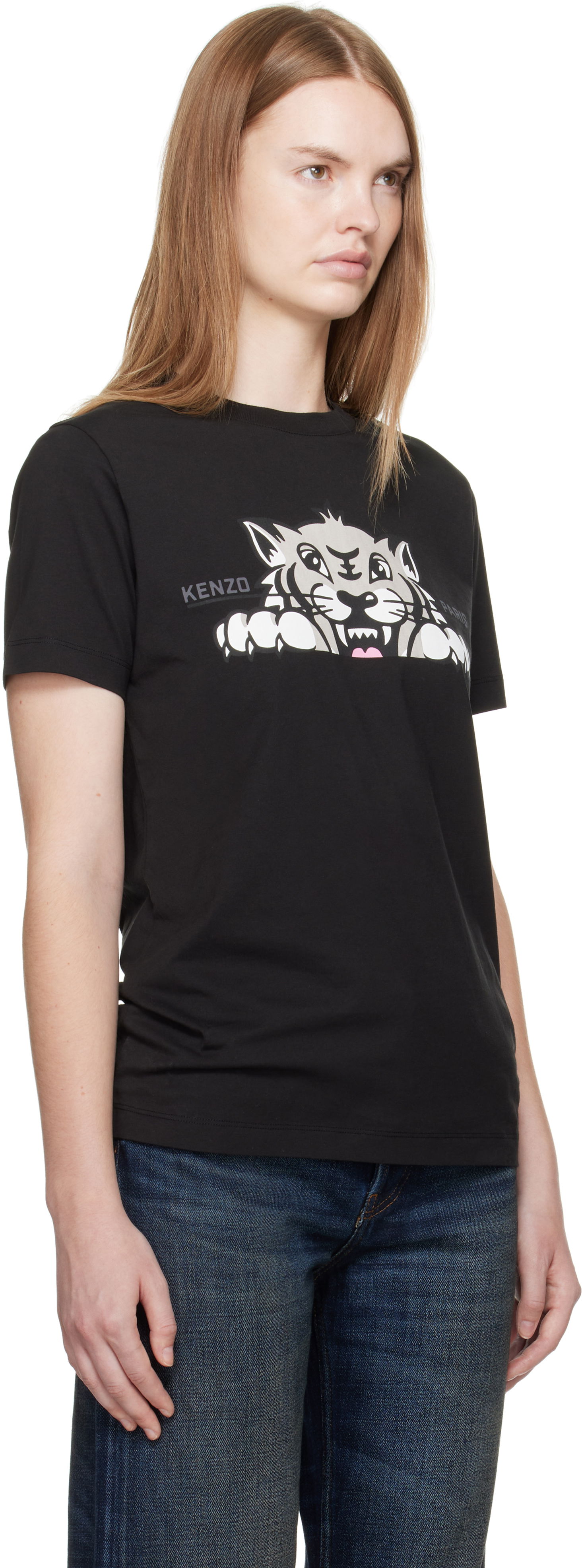 Tričko KENZO Kenzo Paris 'Happy Tiger' T-Shirt Čierna | FF62TS3524SO, 1