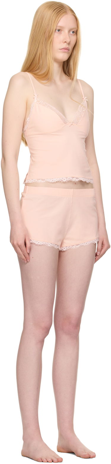 Pyžamo SKIMS SKIMS Cotton Jersey Lace Cami and Shorts Set Ružová | TP-CAM-8070W, 1