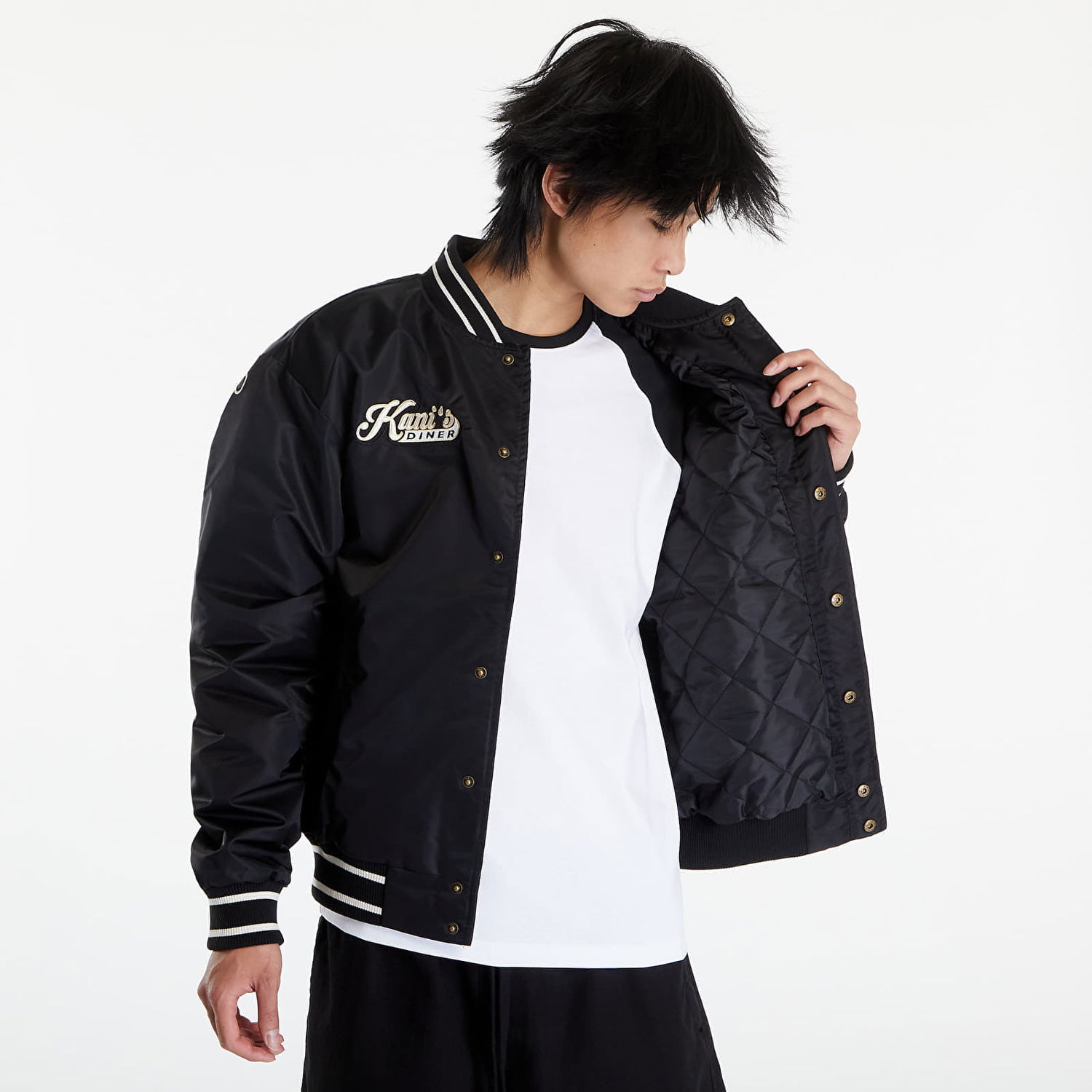 Bomber bunda Karl Kani OG Diner Bowling Jacket Black Čierna | KM241-049-1, 1