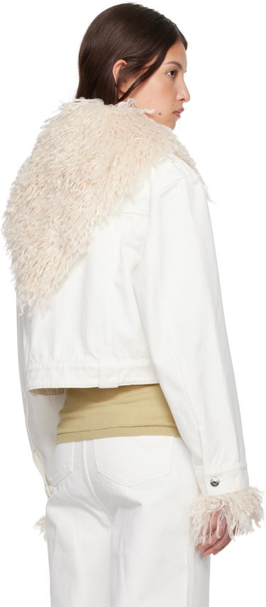 Bunda Nanushka Nanushka Sutton Cropped Denim Jacket Biela | NW24FWOW35500, 2