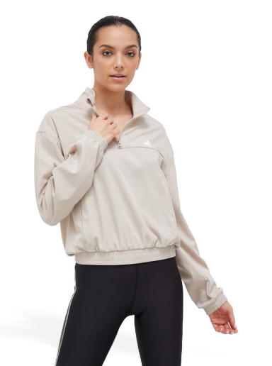 Mikina adidas Performance Training Essentials Sweatshirt Béžová | HZ5637