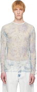 Diesel K-Aasmos-A Sheer Floral Long Sleeve