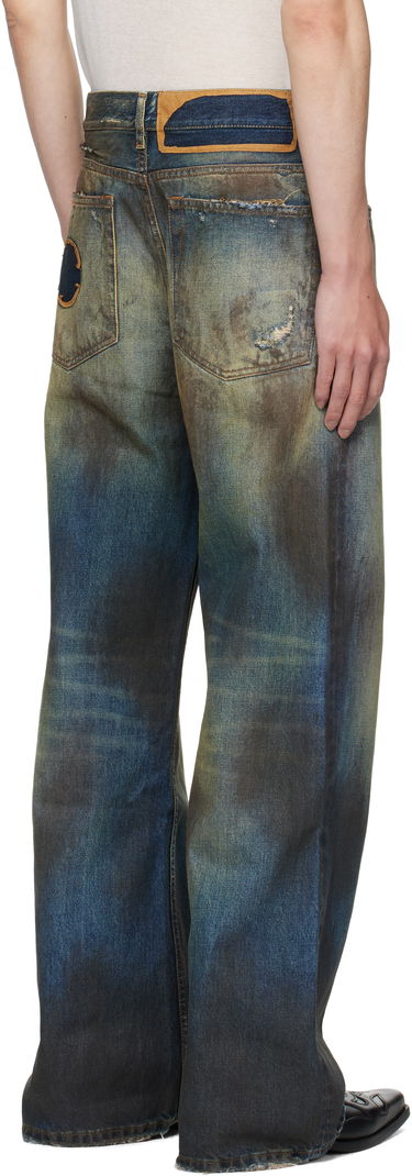 Džínsy Ann Demeulemeester Ann Demeulemeester Dirtied Bootcut Jeans Modrá | B0013616-FA671-053, 2