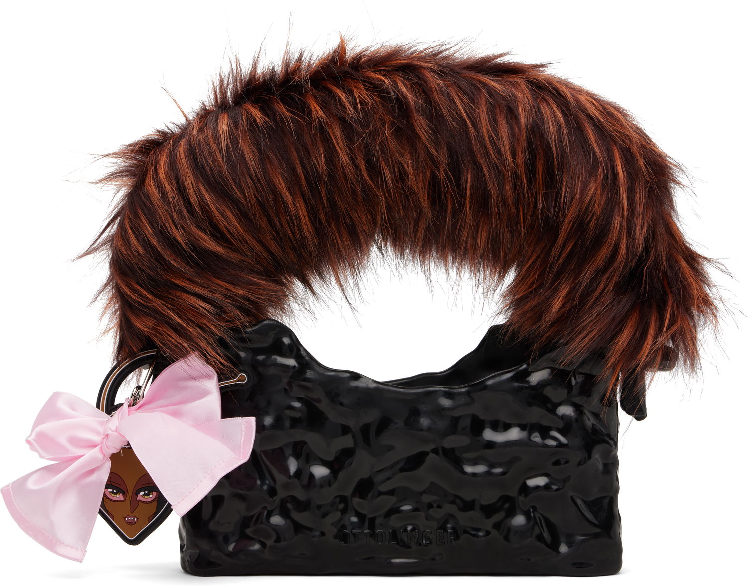 Kabelka Ottolinger Ottolinger Furry Baguette Ceramic Bag Čierna | 126-901326-01, 0