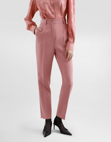 Nohavice Dolce & Gabbana Dolce & Gabbana Tailored Double Wool Crepe Pants Ružová | FTAM2TFU2L8F0473, 3