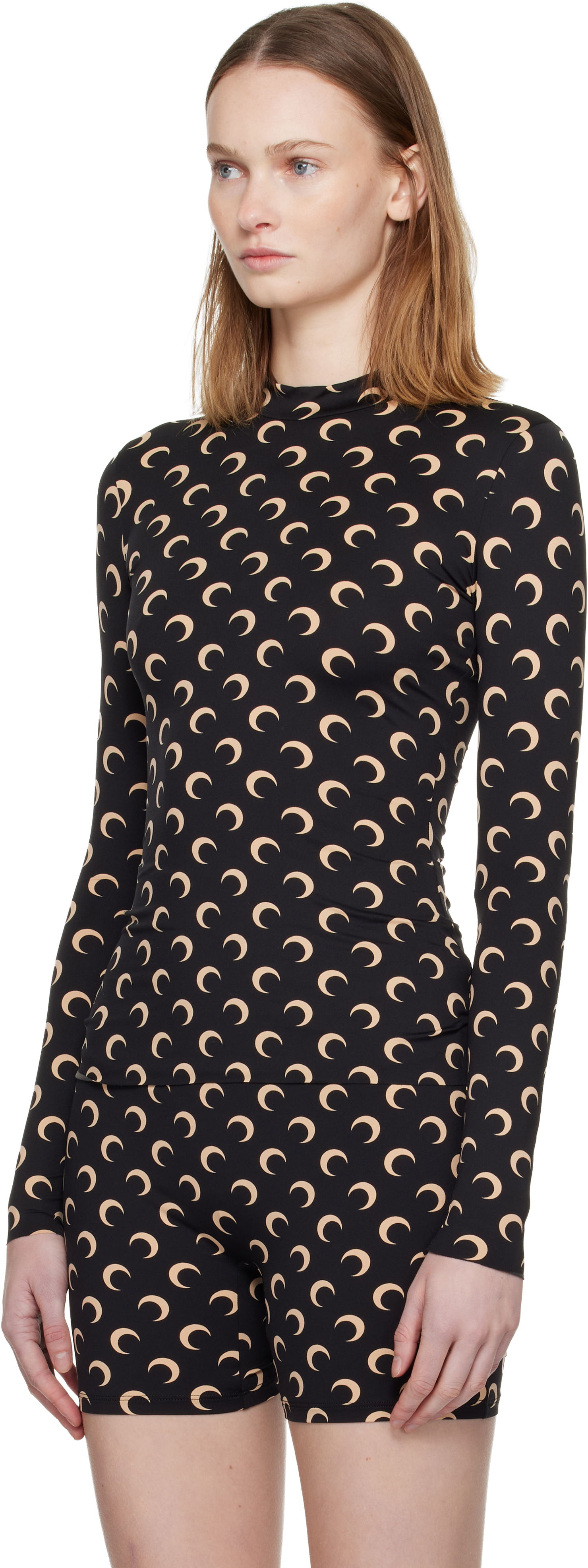 Long Sleeve T-Shirt Moon Print