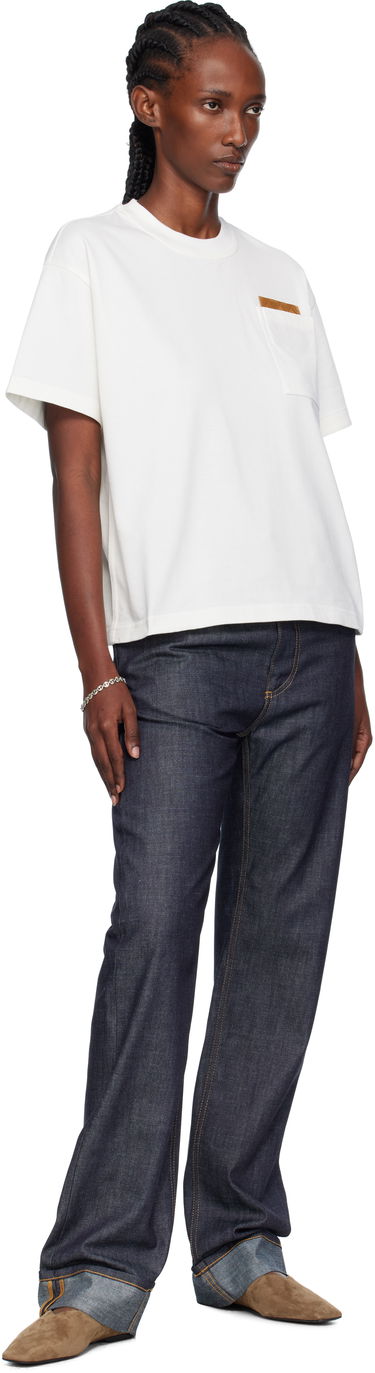 Tričko Bottega Veneta Bottega Veneta Cotton Jersey T-Shirt with Pocket Biela | 838925 V4N50, 3