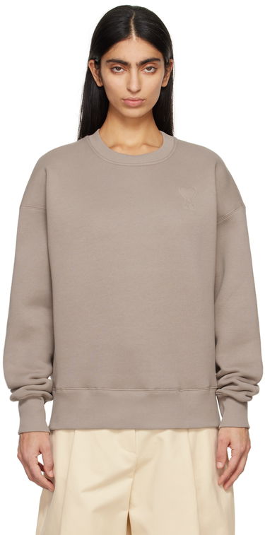 Mikina AMI De Cœur Sweatshirt Béžová | USW025.749, 0