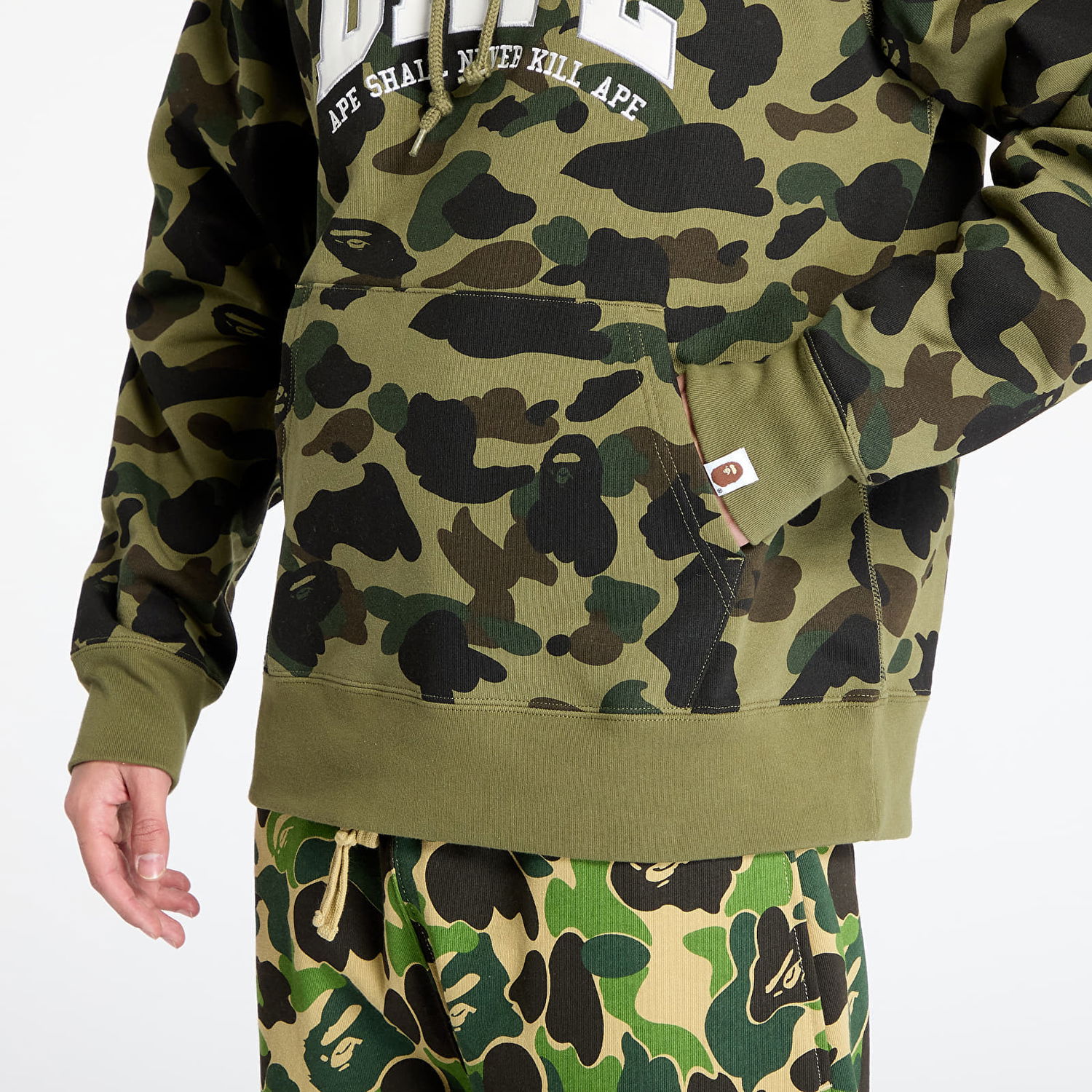 Mikina BAPE Camo Pullover Hoodie Zelené | 001PPK801008M GRN, 1