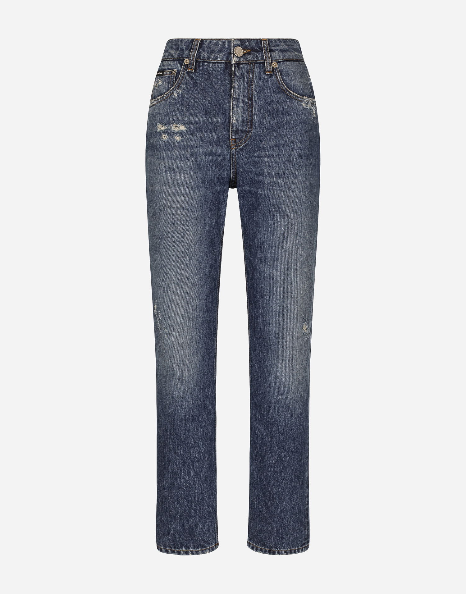Džínsy Dolce & Gabbana Boyfriend Jeans In Medium Blue Denim Modrá | FTAIADG8JZ6S9001, 0