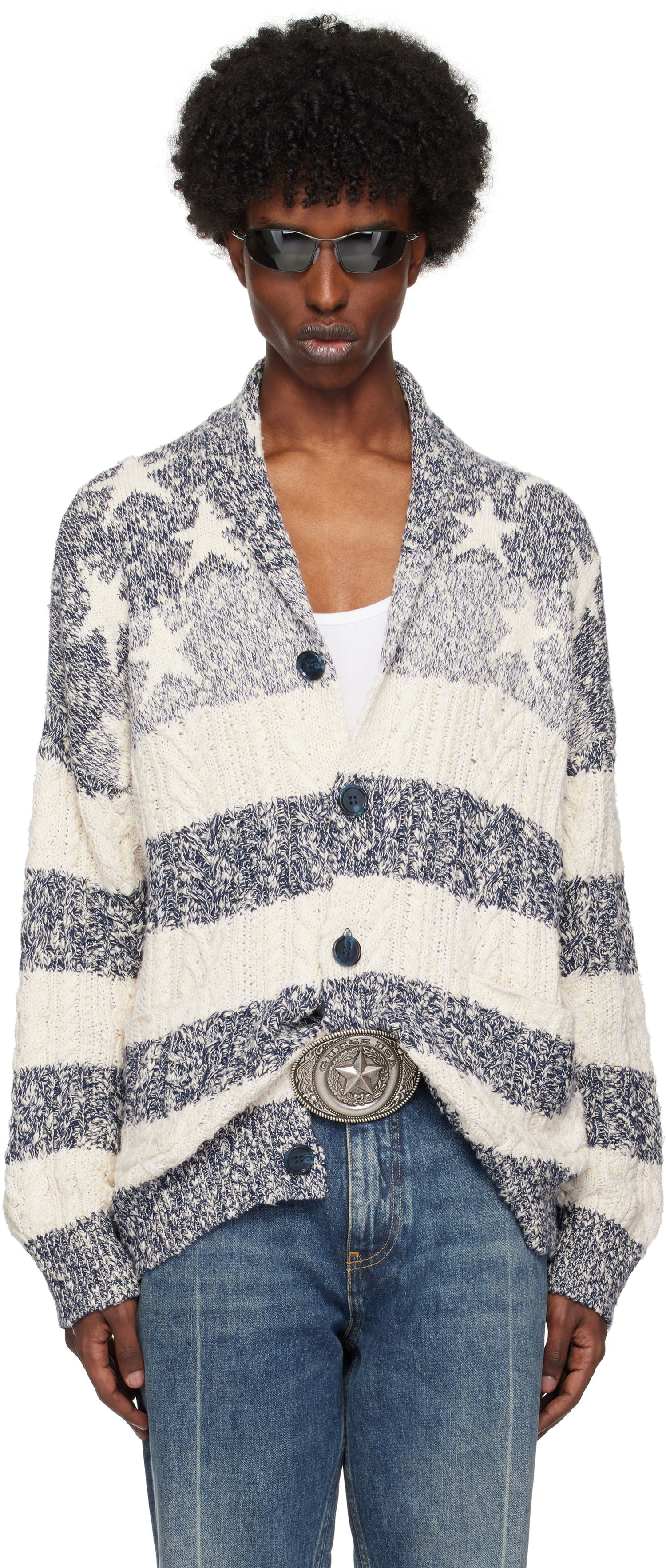 Sveter GUESS Cable Knit Cardigan Šedá | M4BR01Z3GR0F0CG, 0