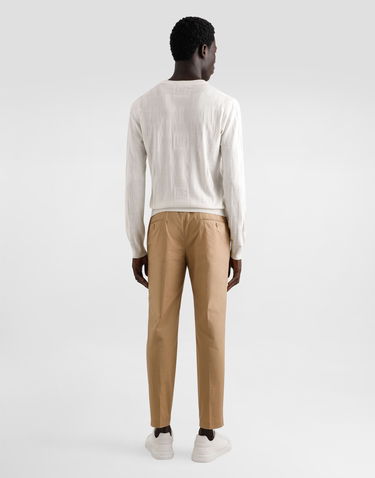 Sveter Dolce & Gabbana Dolce & Gabbana Silk Round-Neck Sweater with DG Logo Embroidery Biela | GXX02TJBSK5W0001, 2