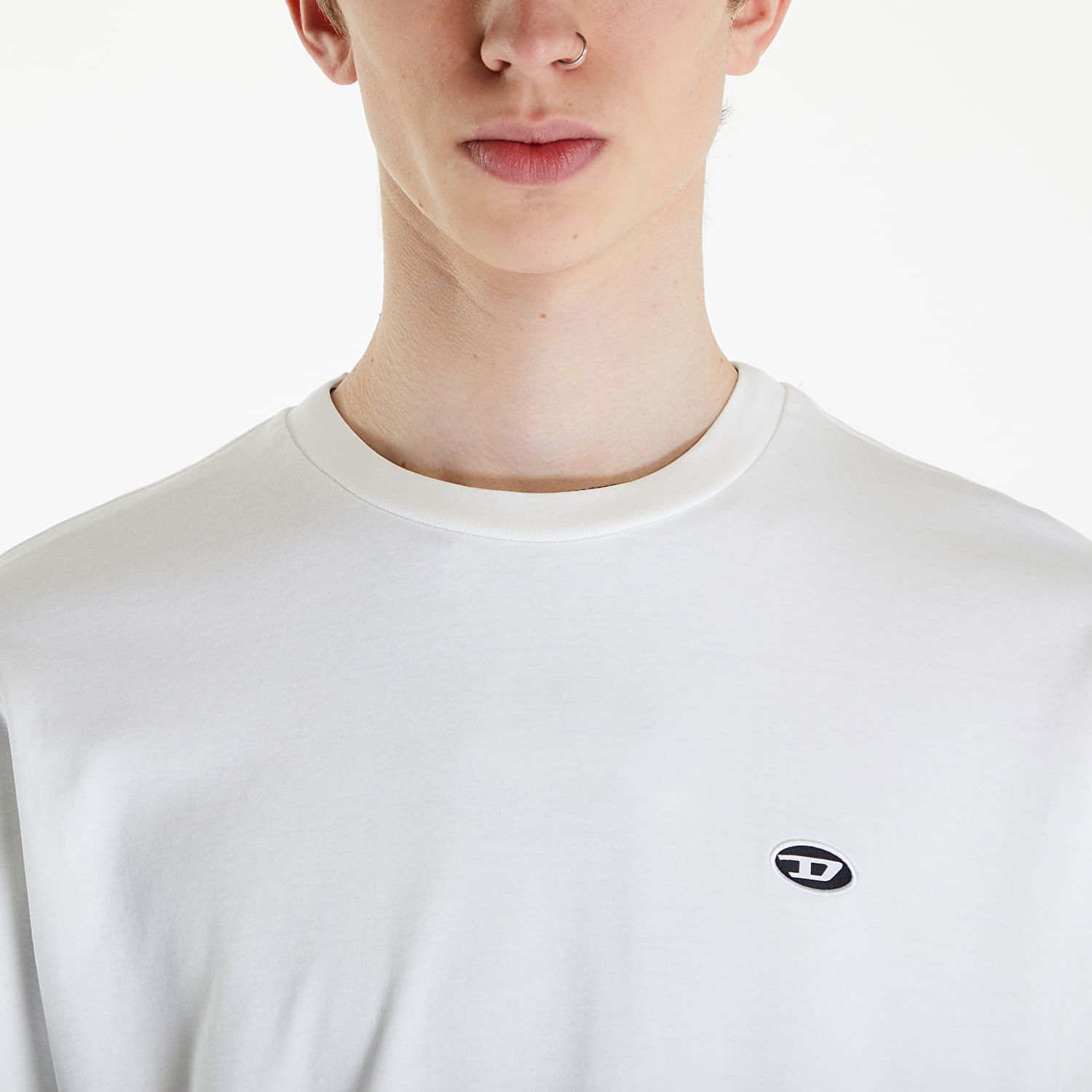 Tričko Diesel T-Justine-Doval-Pj T-Shirt UNISEX Off White Biela | A09558_0AIJU Off White, 1
