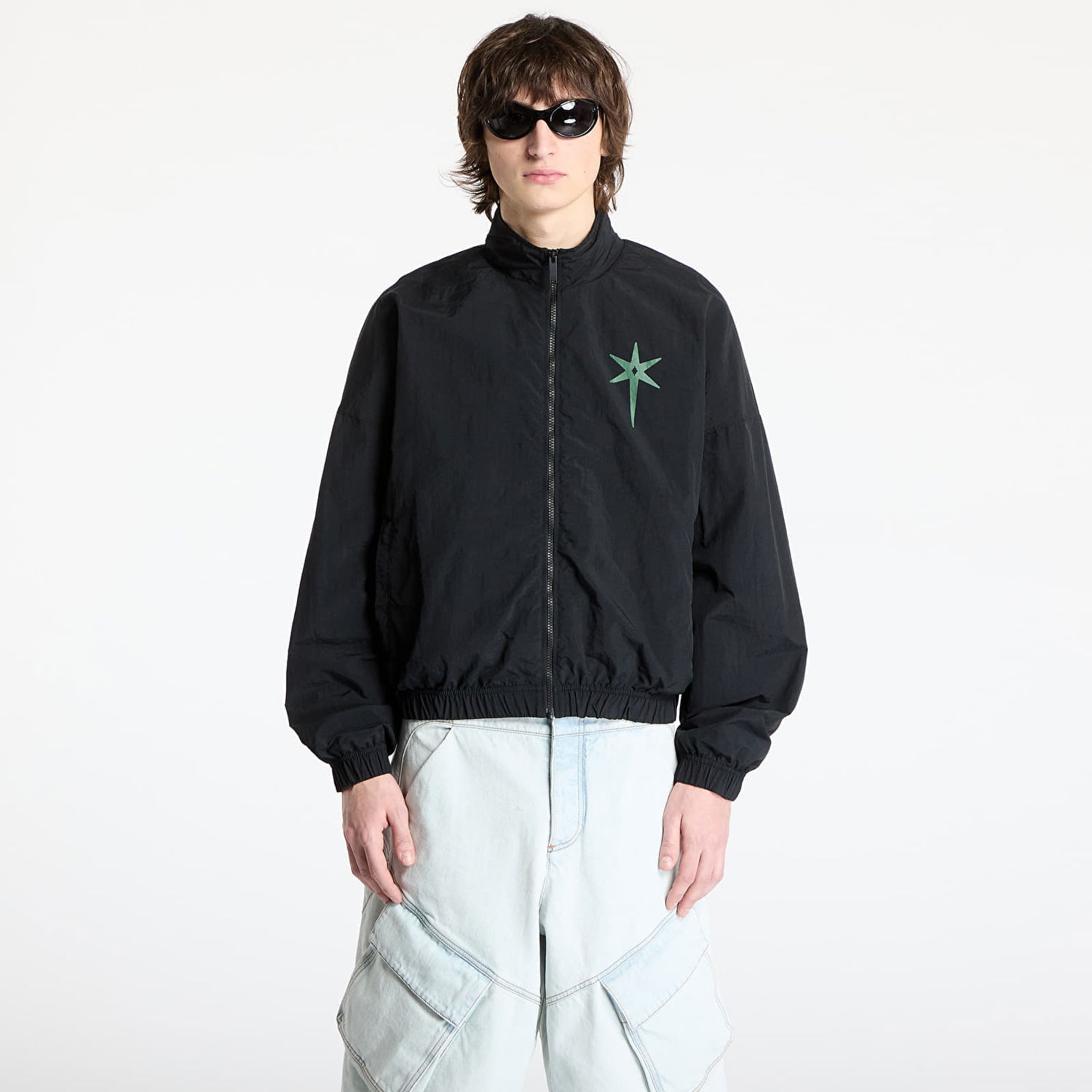 Vetrovka Marcelo Burlon Marcelo Burlon County Goth Nylon Track Jacket Čierna | CMBD009S25FAB0011052, 0