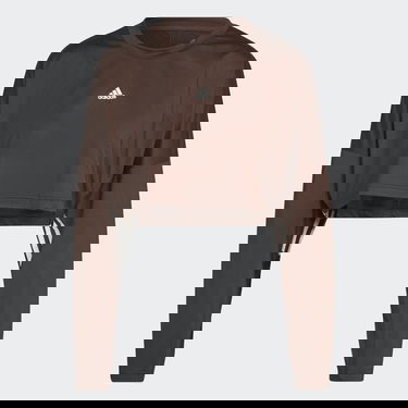 Mikina adidas Originals Hyperglam Cut 3-Stripes Lightweight Oversized Sweat Hnedá | HM8173, 4