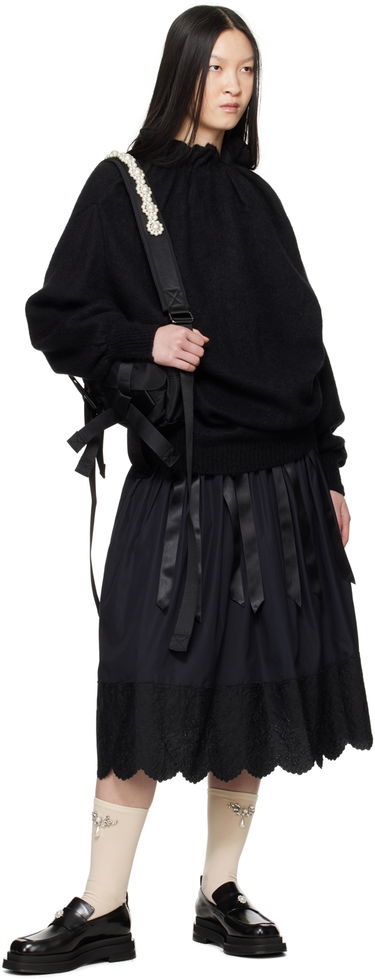 Sveter Simone Rocha Simone Rocha Gathered Pleated Neck Sweater Čierna | MIMK1 0657, 3