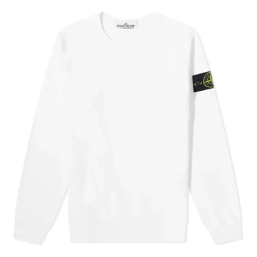 Sveter Stone Island Crew Sweatshirt Biela | 761563750-V0001