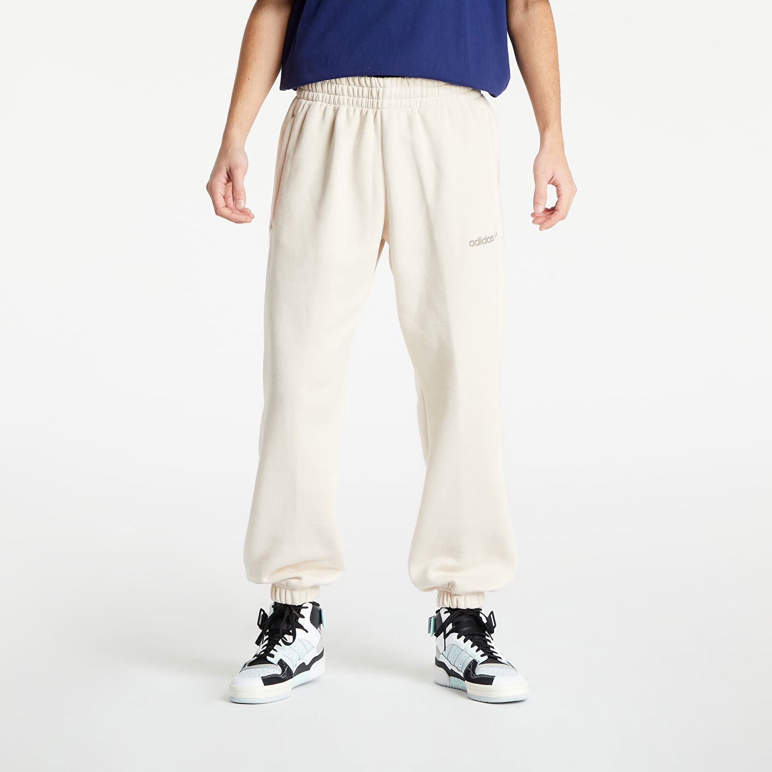 Tepláky adidas Performance Trefoil Linear Sweat Pants Béžová | HM2671, 0