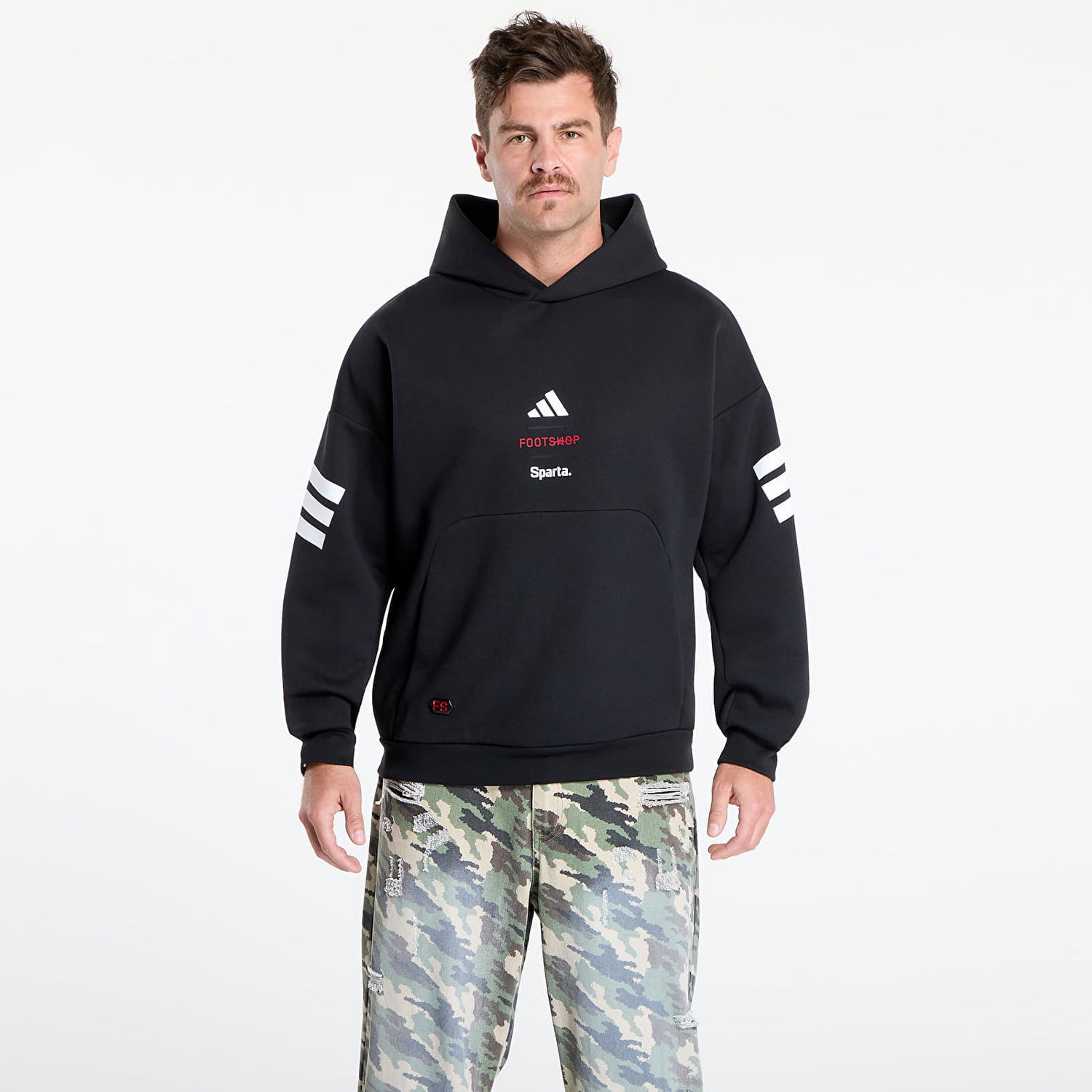 Mikina adidas Performance Footshop x Sparta Hoodie Čierna | FTSHP_490, 0