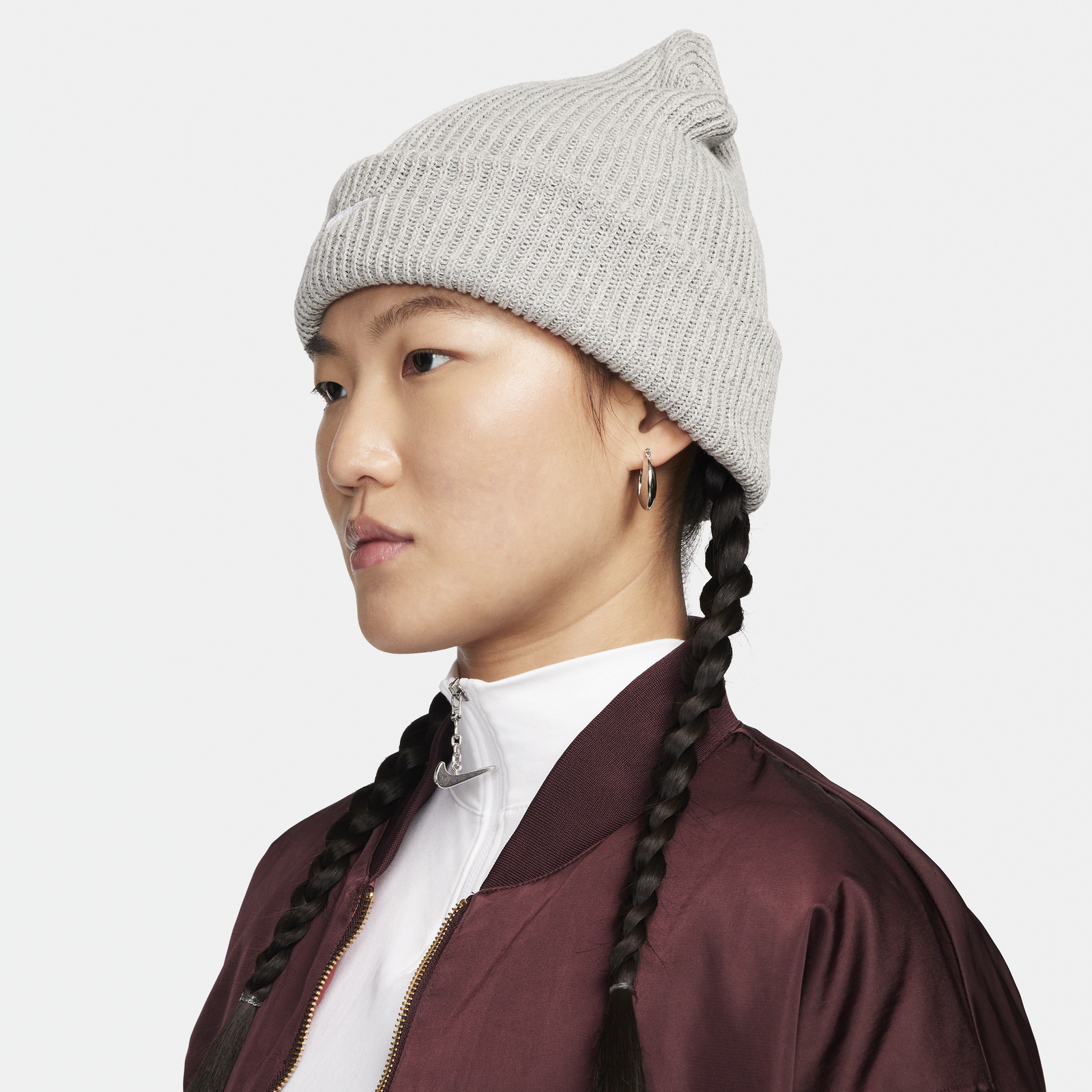 Peak Tall Cuff Swoosh Beanie