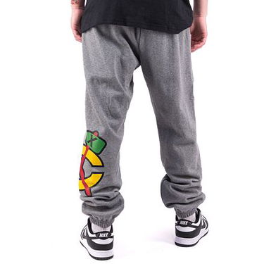 Tepláky Mitchell & Ness NHL M&N CITY COLLECTION FLEECE PANT BLACKHAWKS Šedá | PSWP4988-CBHYYPPPGYHT, 4