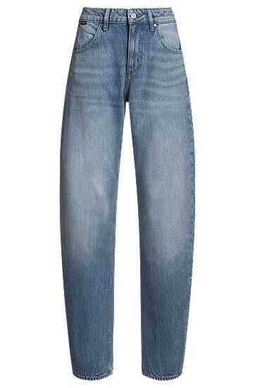Džínsy BOSS Barrel-Leg Jeans Modrá | 50538602, 0