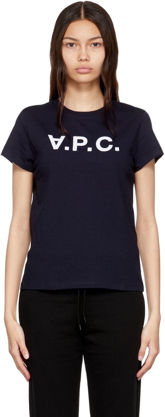 Tričko A.P.C. Navy Organic Cotton Čierna | COBQX-F26944, 0