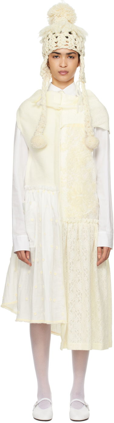 Šaty Comme des Garçons Comme Des Garçons Paneled Midi Dress Biela | TN-O004-051, 0