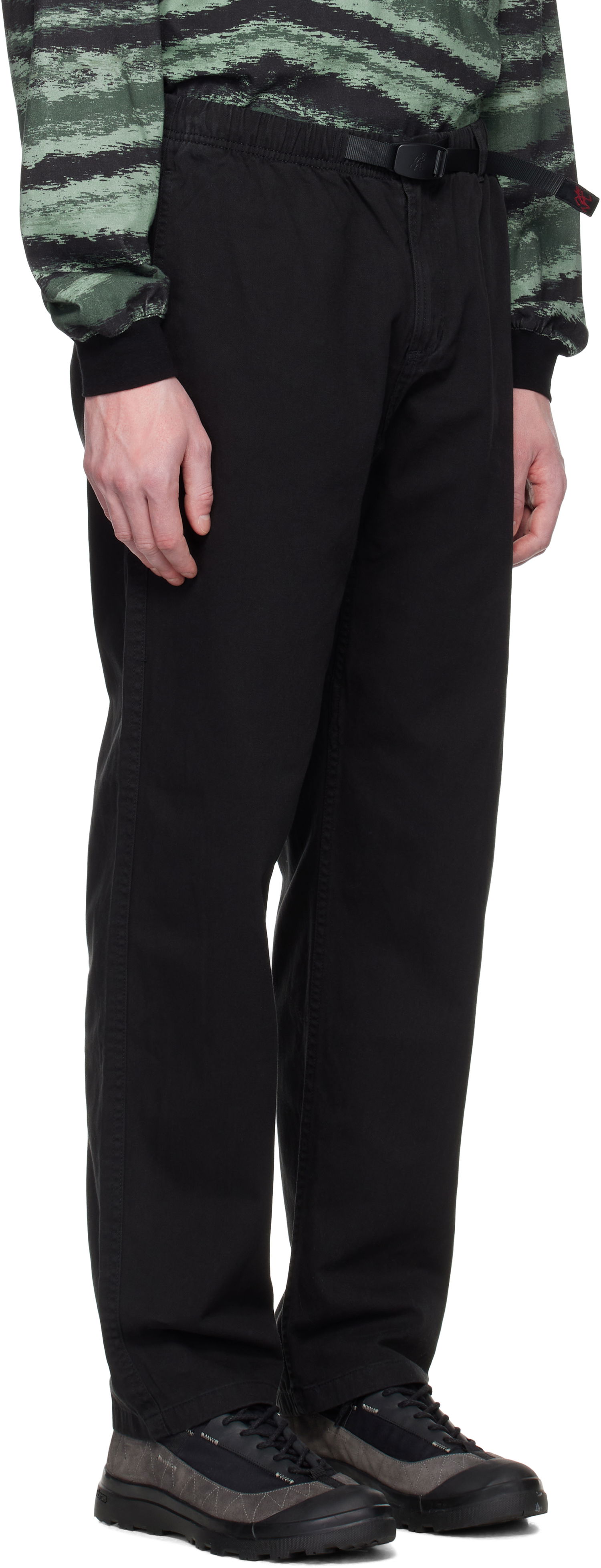 Nohavice GRAMICCI 'Gramicci' Relaxed Fit Trousers with Integrated Belt Čierna | G102-OGT, 1