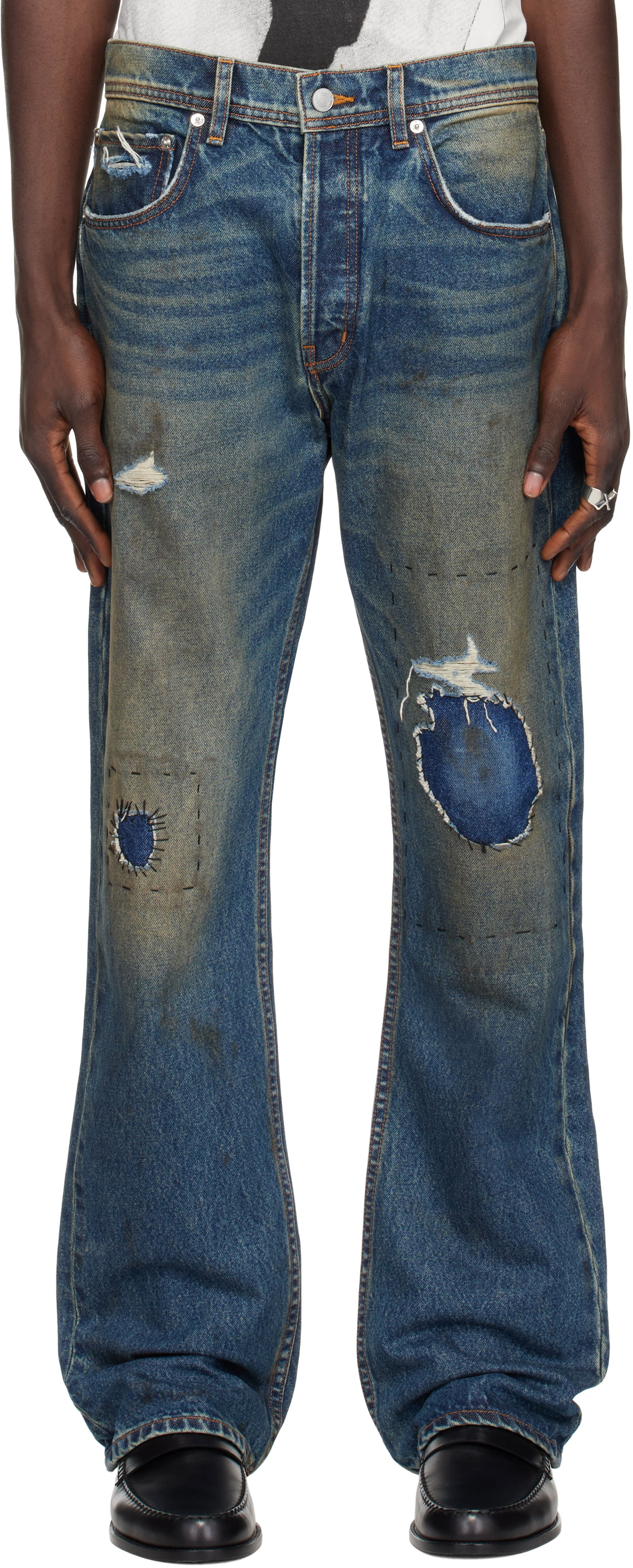 Thrashed Flare Jeans