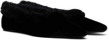 Oblečenie TOTEME TOTEME Fleece Edge Velvet Ballerina Flats Čierna | 251-WAS0183-FB0361, 3