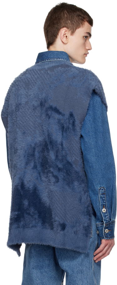 Sveter Feng Chen Wang Feng Chen Wang Landscape Painting Vest and Denim Jacket Set Modrá | FUF16KT03, 2