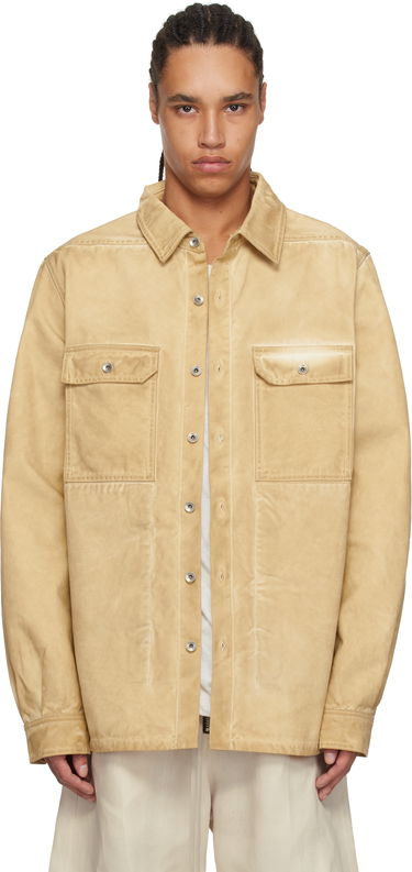 Košeľa Rick Owens Rick Owens DRKSHDW Hollywood Organic Cotton Overshirt Béžová | DU01E3755 CVS, 0