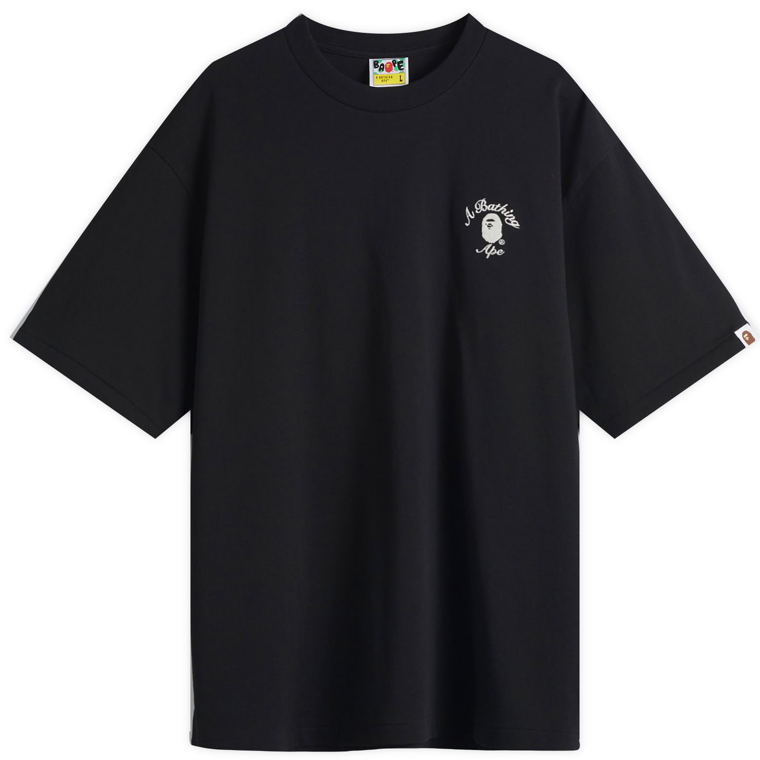 Tričko BAPE One Point College Relaxed Fit T-Shirt, Size Large Čierna | 001TEL301304M-BLK, 0