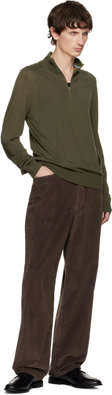 Sveter Paul Smith Paul Smith Merino Wool Half-Zip Sweater Zelené | M1R-239Z-P02093-63, 3